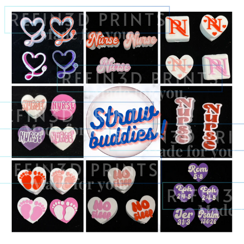 Personalized 3D-Printed Straw Buddy