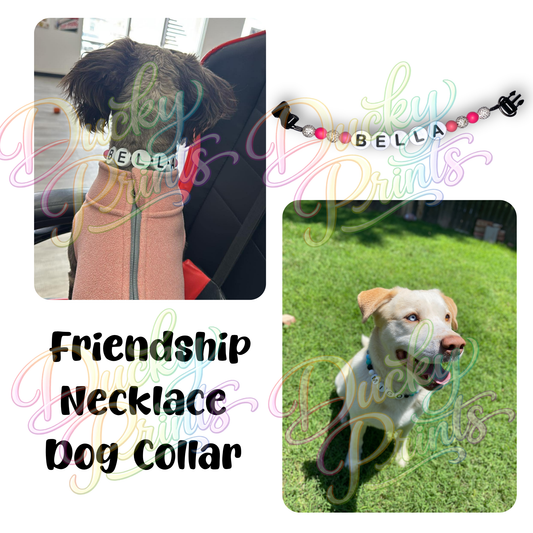 Custom Jumbo Letter Bead Dog Collar
