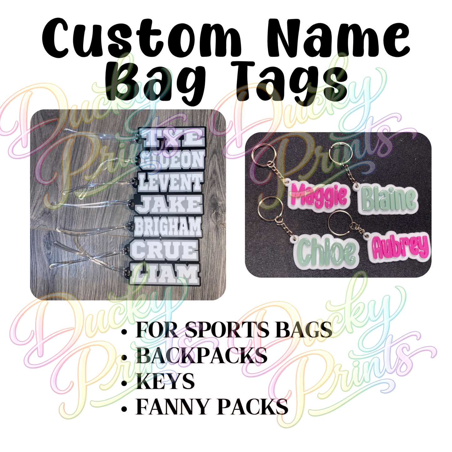 Custom 3D-Printed Name Keychains