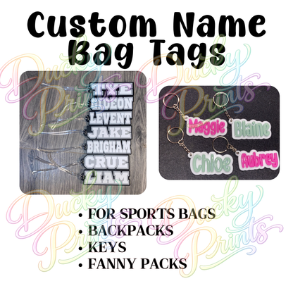 Custom 3D-Printed Name Keychains