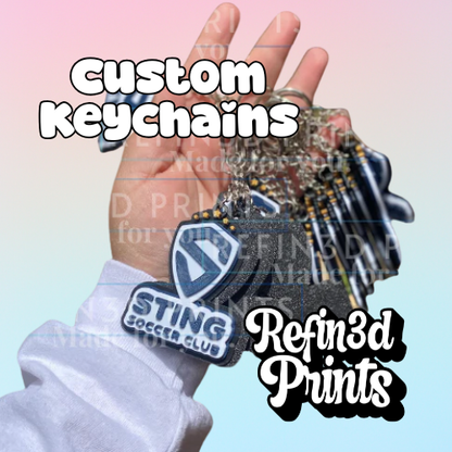 Custom 3D-Printed Keychains