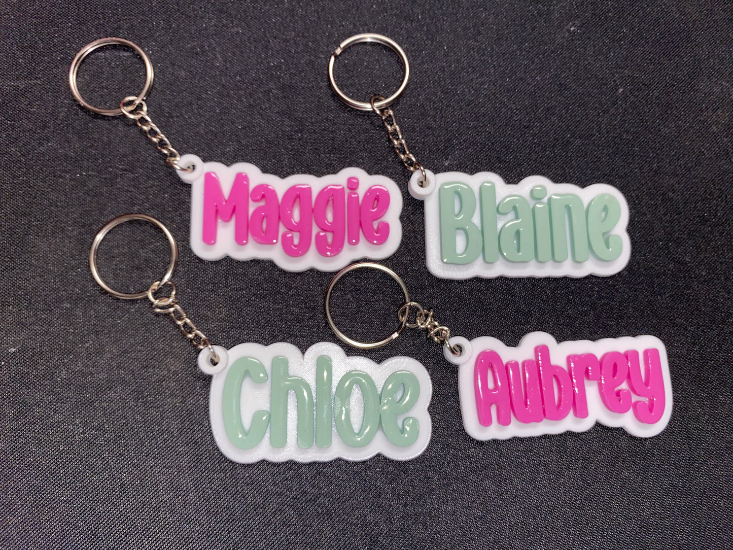 Custom 3D-Printed Name Keychains