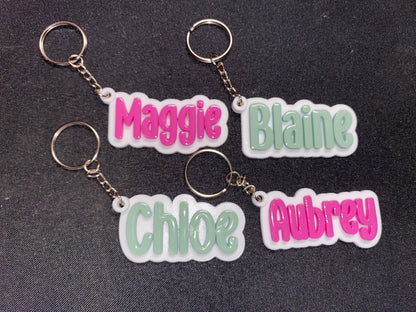 Custom 3D-Printed Name Keychains