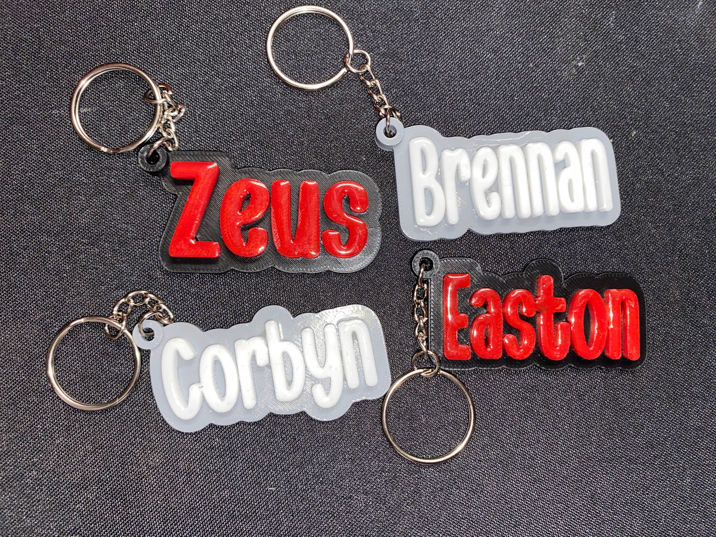 Custom 3D-Printed Name Keychains