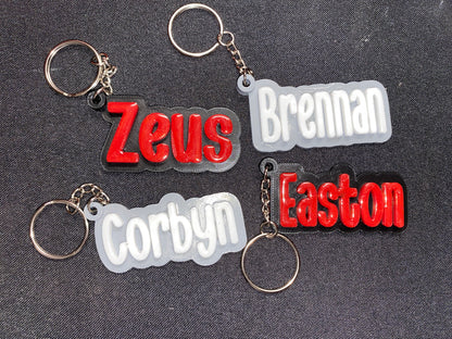 Custom 3D-Printed Name Keychains