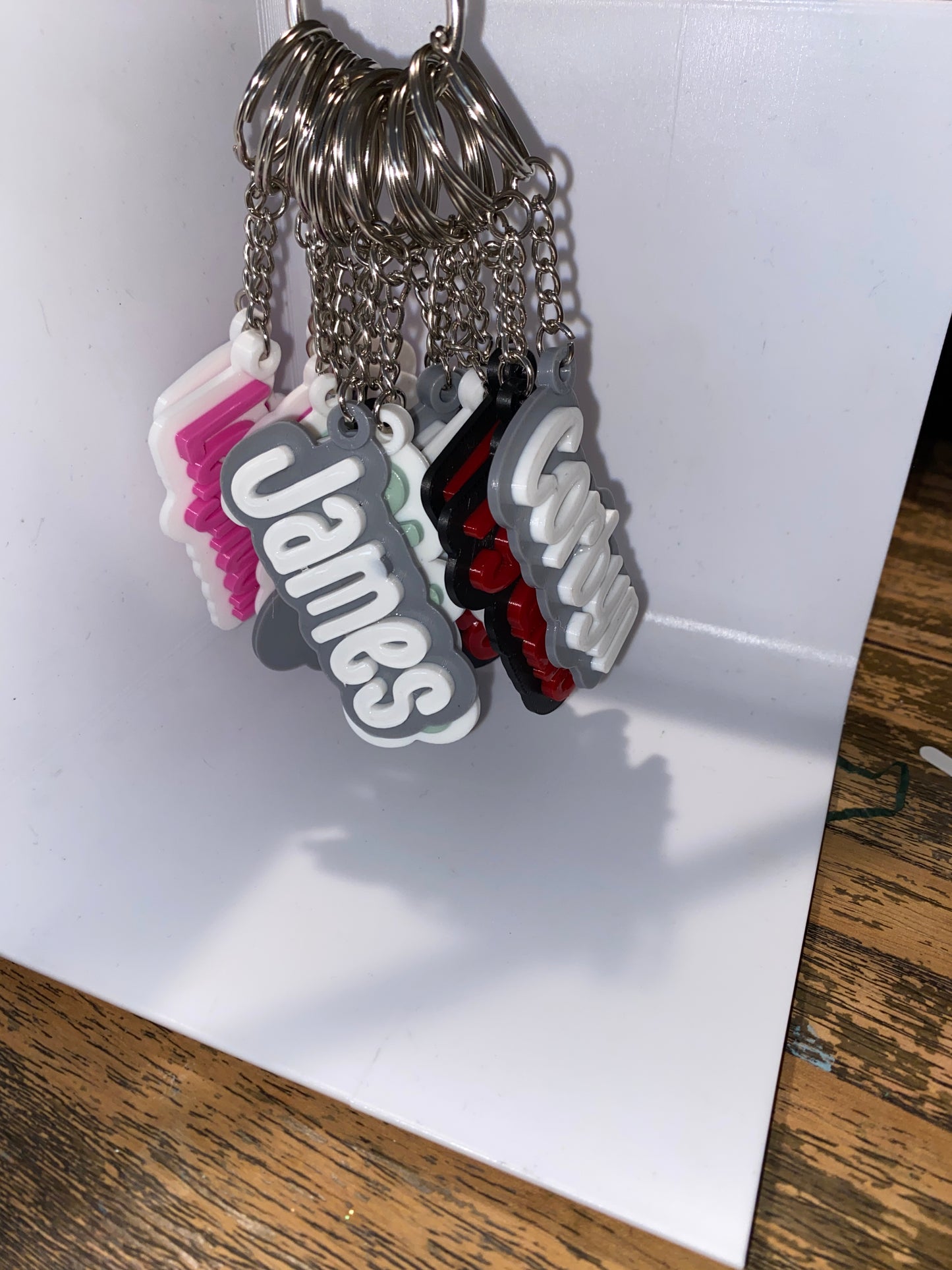 Custom 3D-Printed Name Keychains