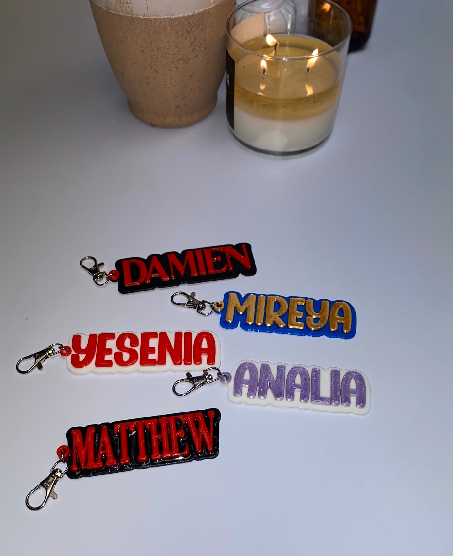 Custom 3D-Printed Name Keychains