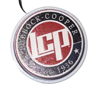 Custom logo clicker example with circular cooperative logo design